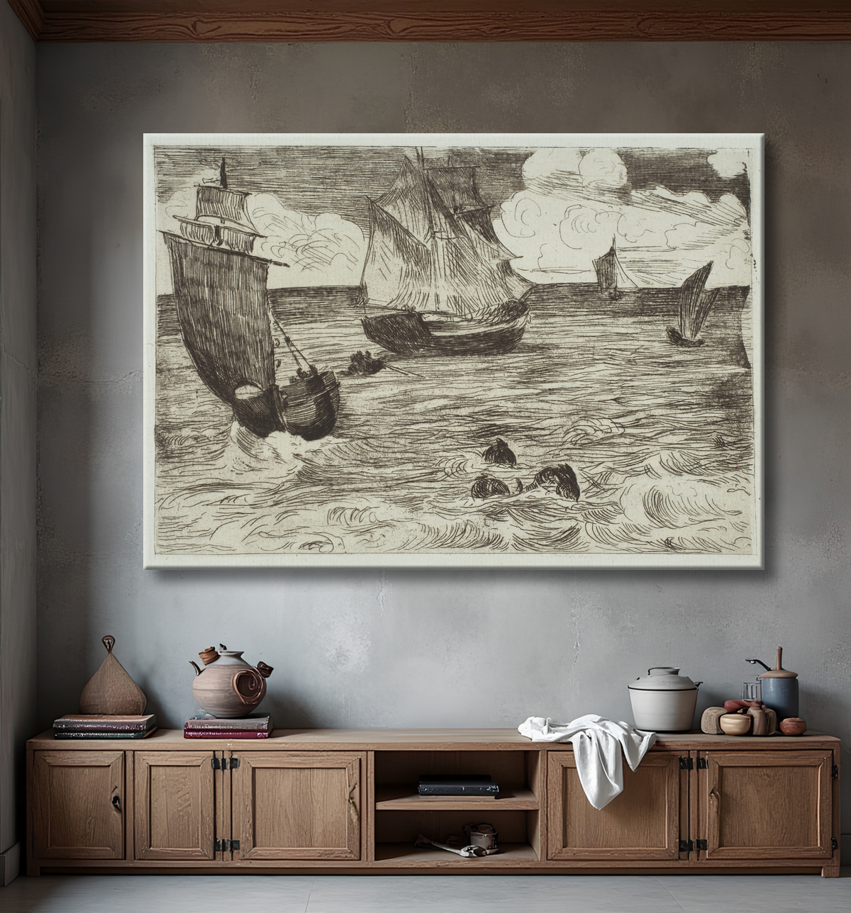 Reproduction Marin de Edouard Manet avec decor