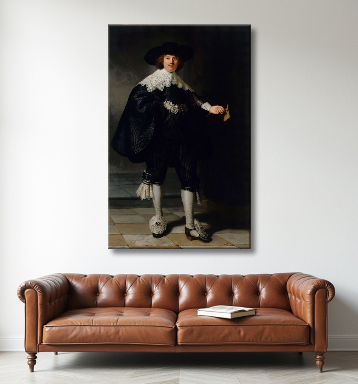 Reproduction Martin Solmans de Rembrandt van Rijn avec decor