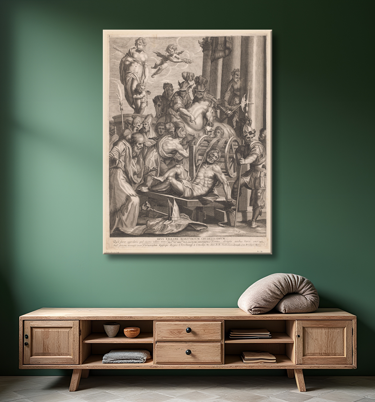 Reproduction Martyre de saint Érasme de Jerôme David avec decor