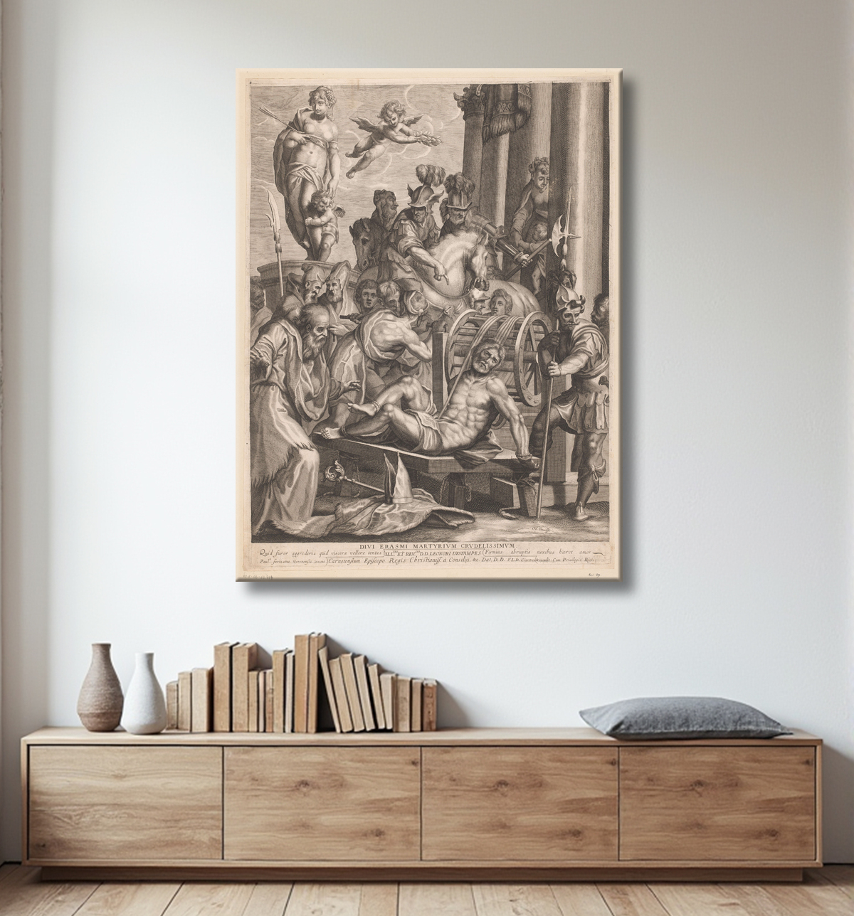 Reproduction Martyre de saint Érasme de Jerôme David avec decor