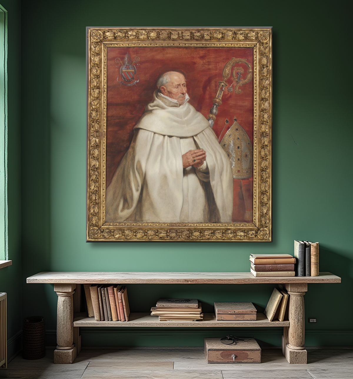 Reproduction Matthaeus Yrsselius (1541-1629), abbé de l'abbaye Saint-Michel d'Anvers de Rubens, Peter Paul avec decor
