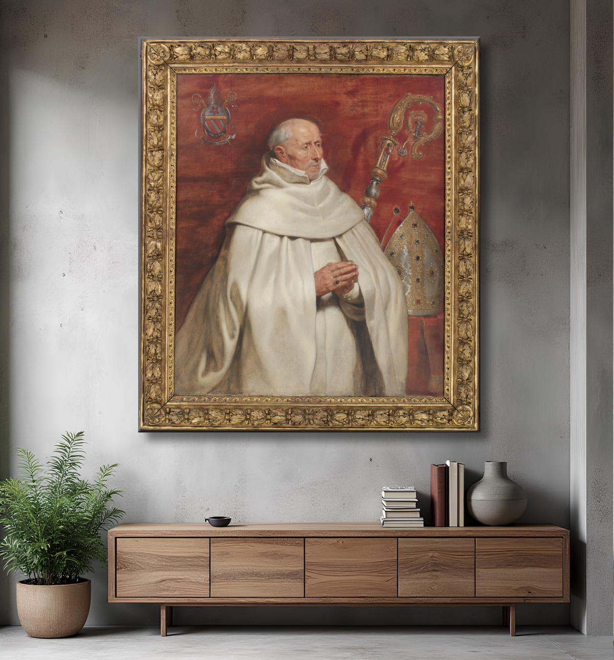 Reproduction Matthaeus Yrsselius (1541-1629), abbé de l'abbaye Saint-Michel d'Anvers de Rubens, Peter Paul avec decor