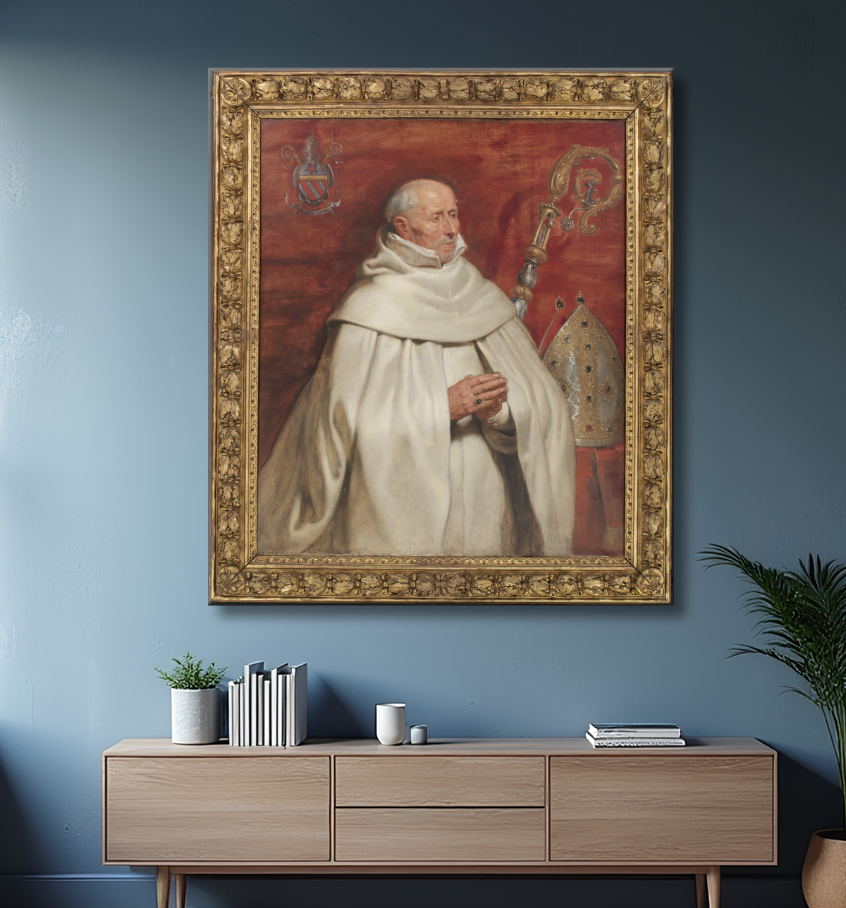 Reproduction Matthaeus Yrsselius (1541-1629), abbé de l'abbaye Saint-Michel d'Anvers de Rubens, Peter Paul avec decor