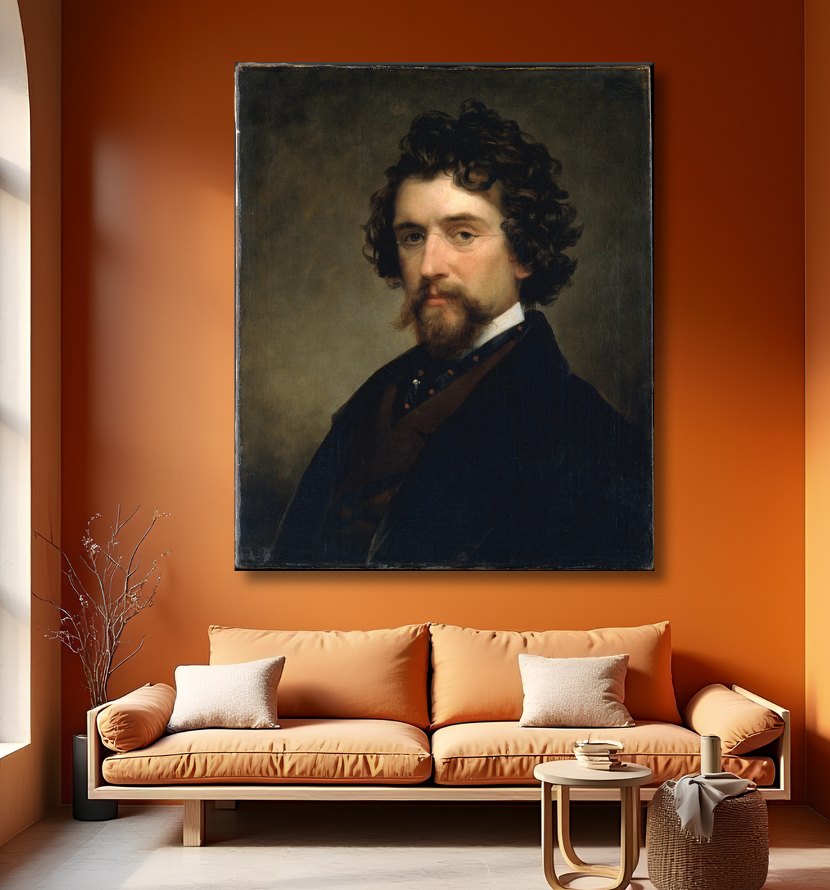 Reproduction Matthieu B. Brady de Charles Loring Elliott avec decor