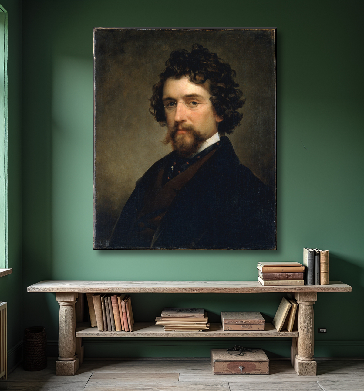 Reproduction Matthieu B. Brady de Charles Loring Elliott avec decor