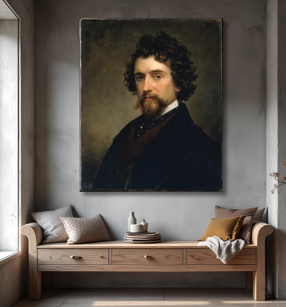 Reproduction Matthieu B. Brady de Charles Loring Elliott avec decor