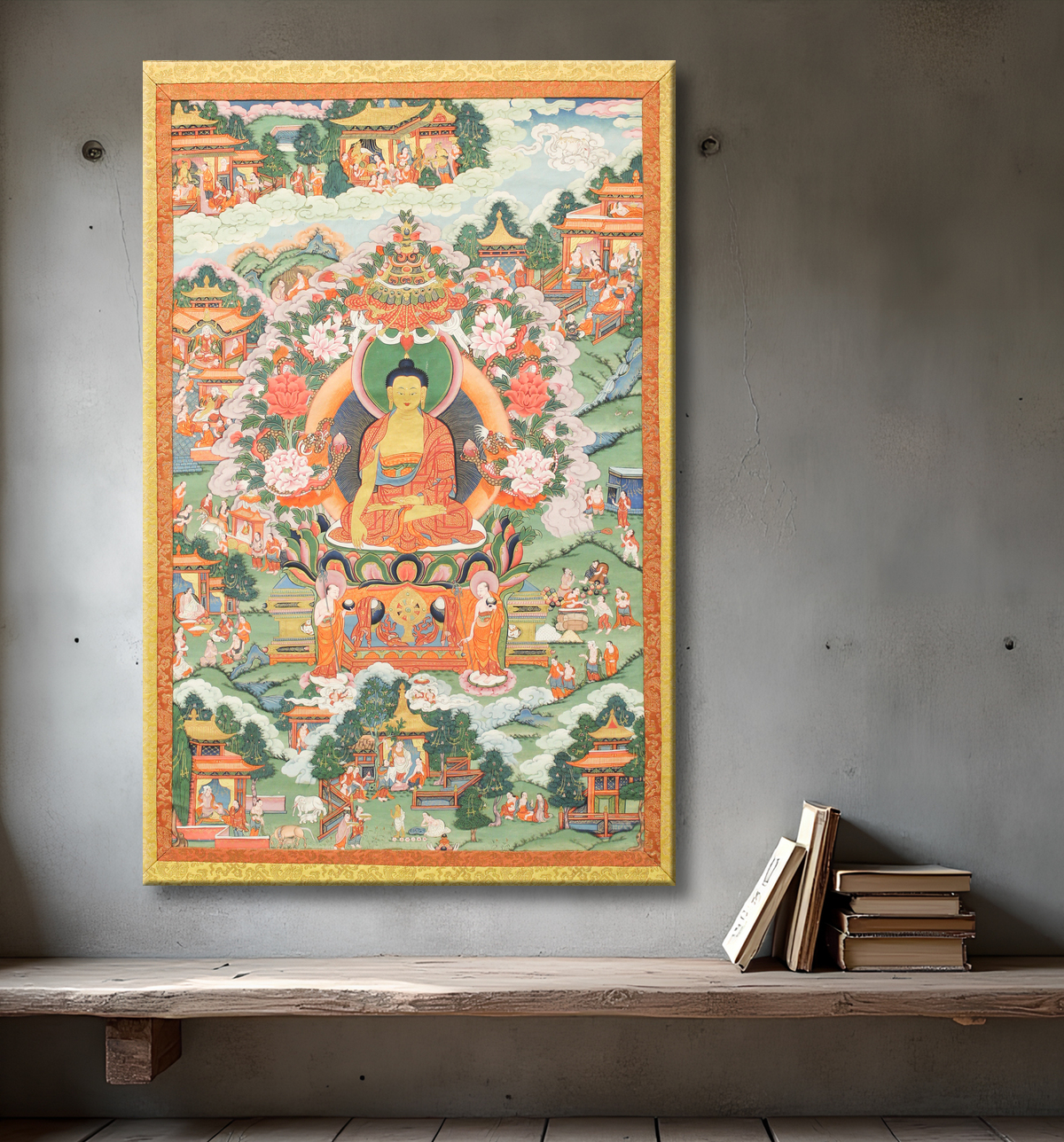 Reproduction Merci avec Bouddha avec decor