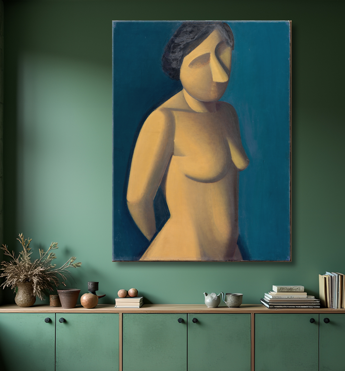 Reproduction Modèle féminin de Lundstrøm, Vilhelm avec decor