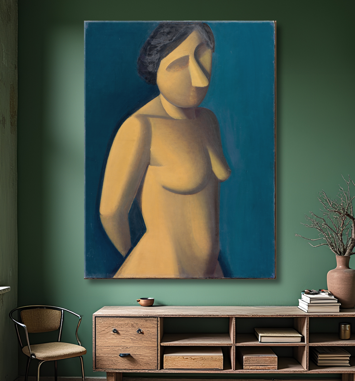 Reproduction Modèle féminin de Lundstrøm, Vilhelm avec decor
