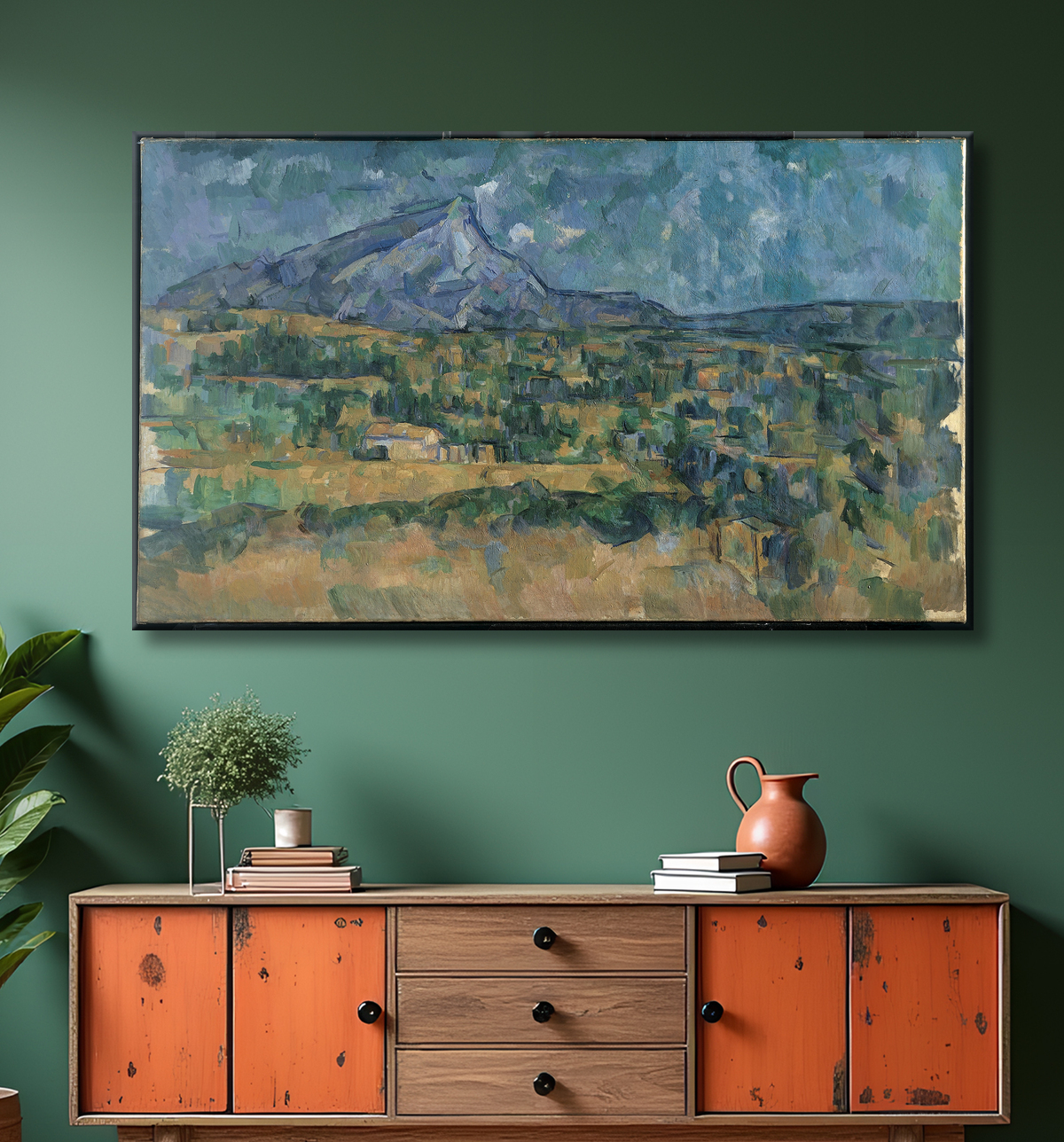 Reproduction Mont Sainte-Victoire de Paul Cézanne avec decor