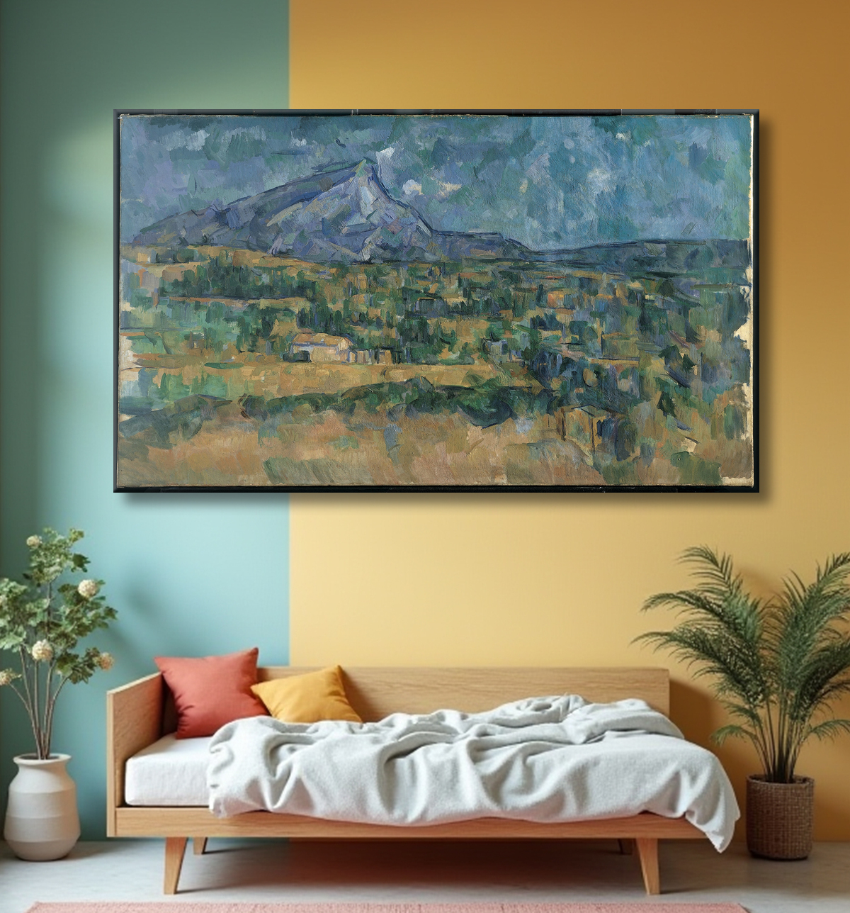 Reproduction Mont Sainte-Victoire de Paul Cézanne avec decor