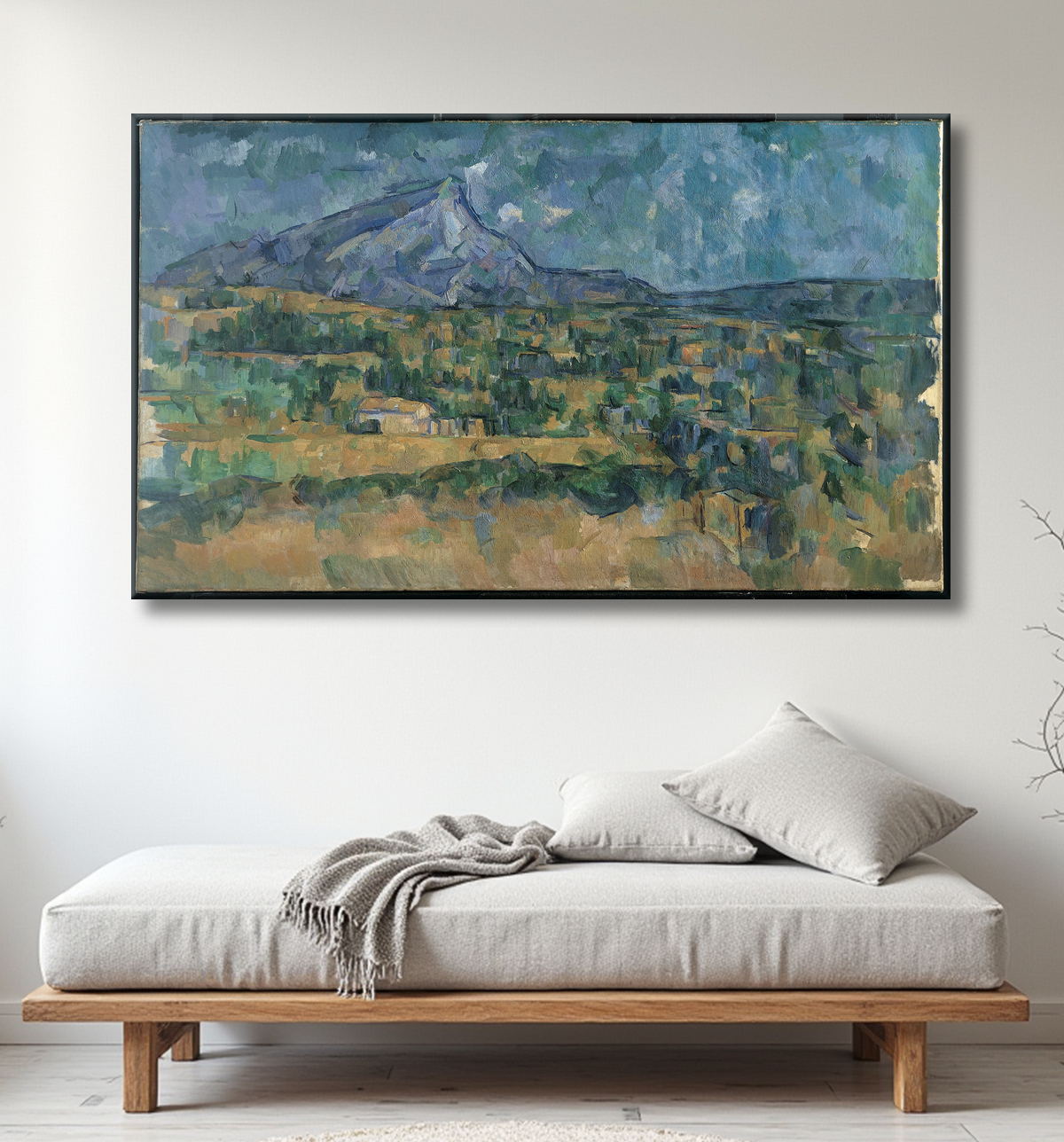 Reproduction Mont Sainte-Victoire de Paul Cézanne avec decor