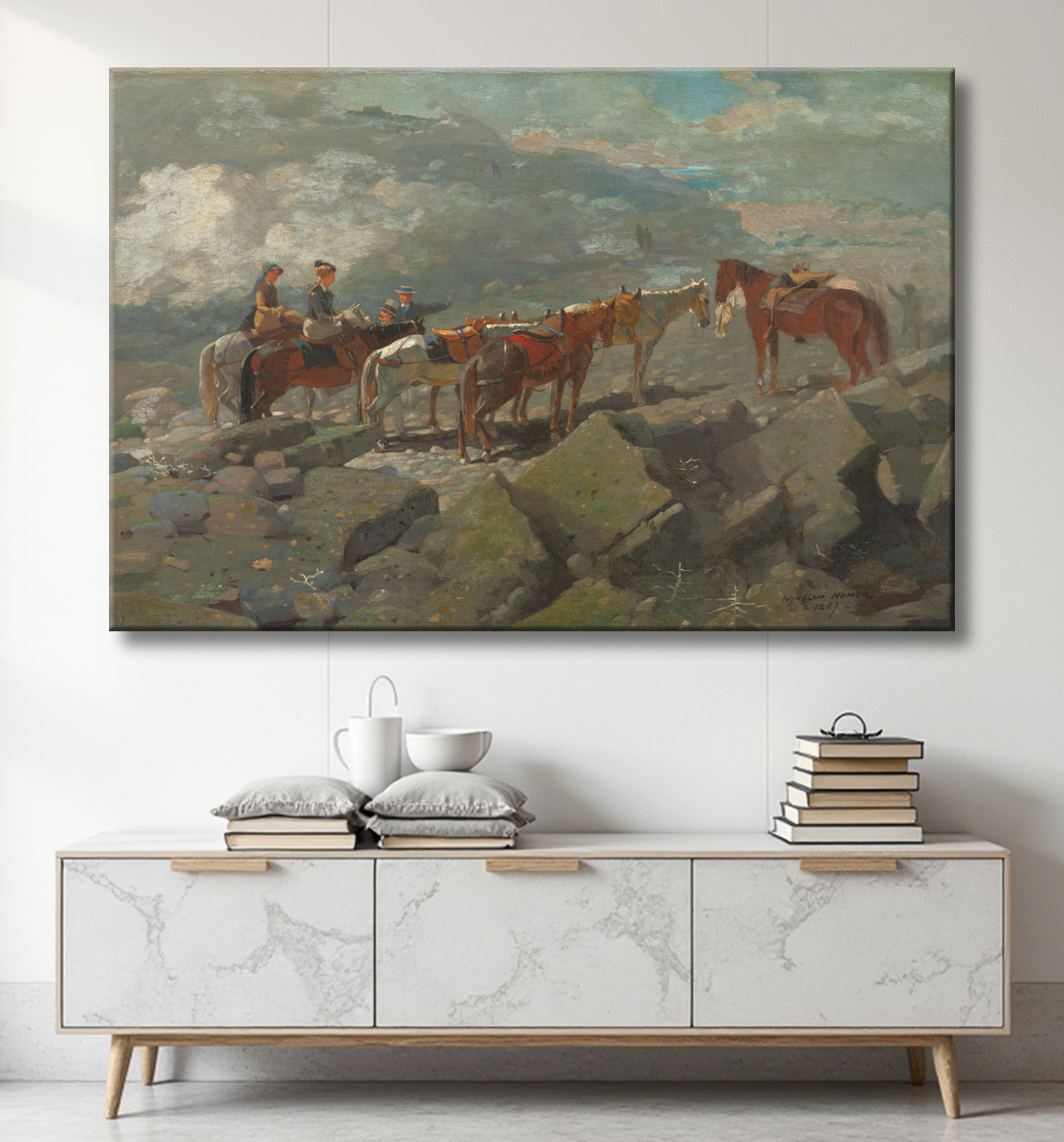 Reproduction Mont Washington de Winslow Homer avec decor