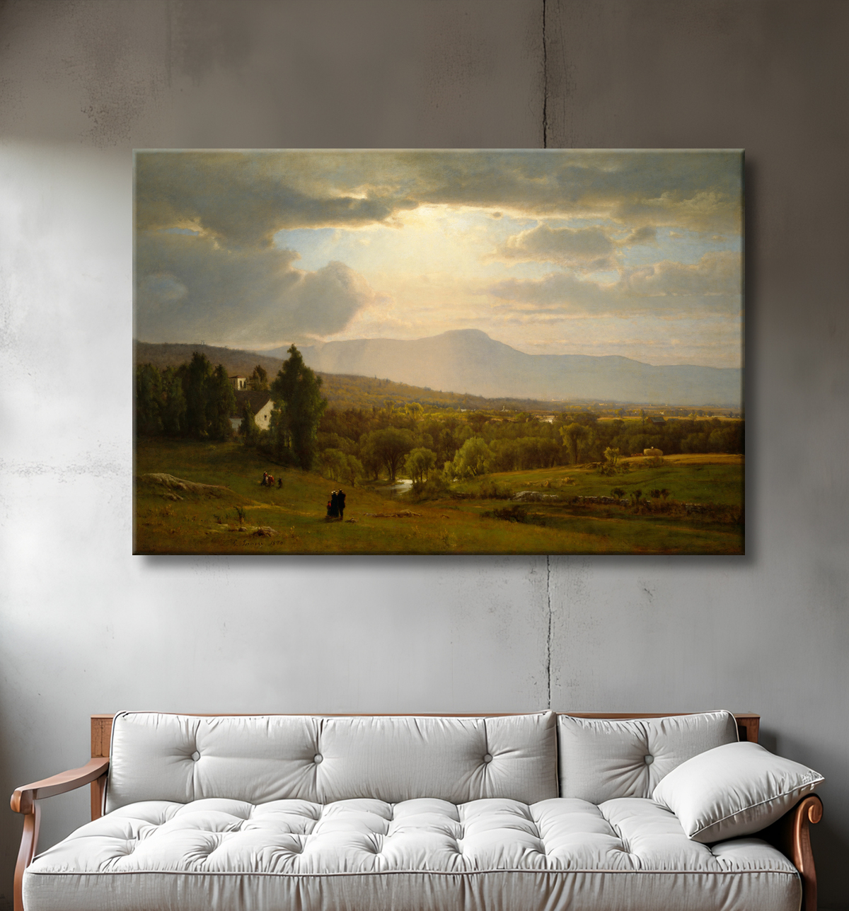 Reproduction Montagnes de Catskill de George Inness avec decor