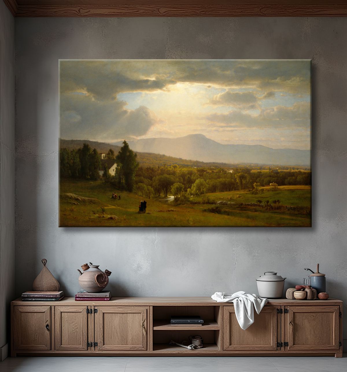 Reproduction Montagnes de Catskill de George Inness avec decor