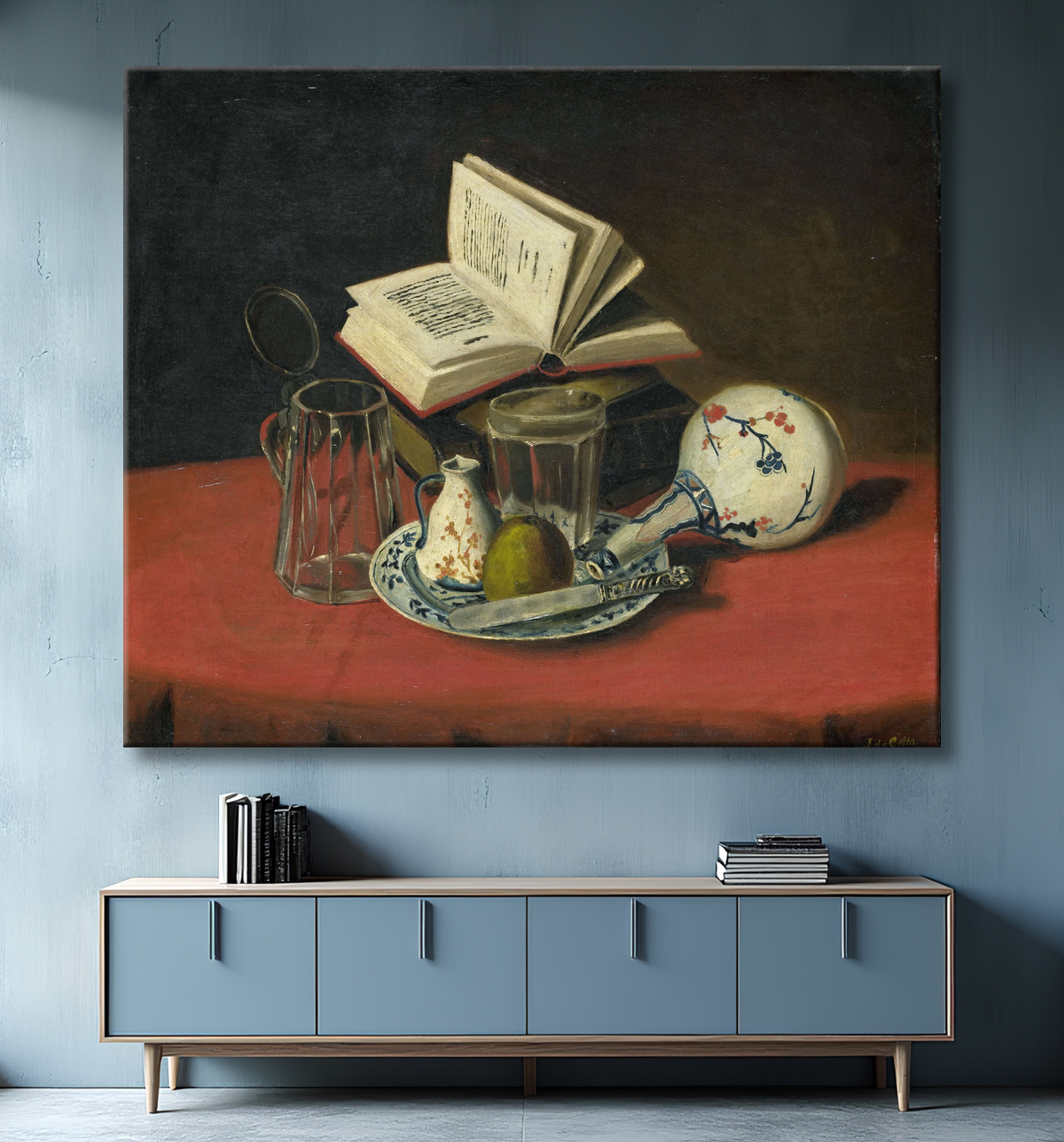 Reproduction Nature morte de J. de Clercq (schilder) avec decor
