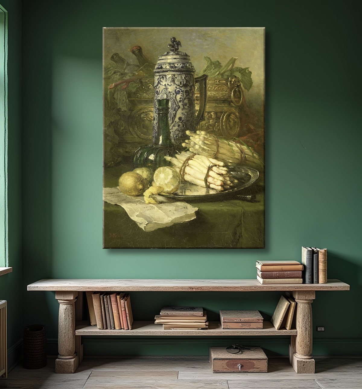 Reproduction Nature morte à la cruche en grès de Maria Vos avec decor