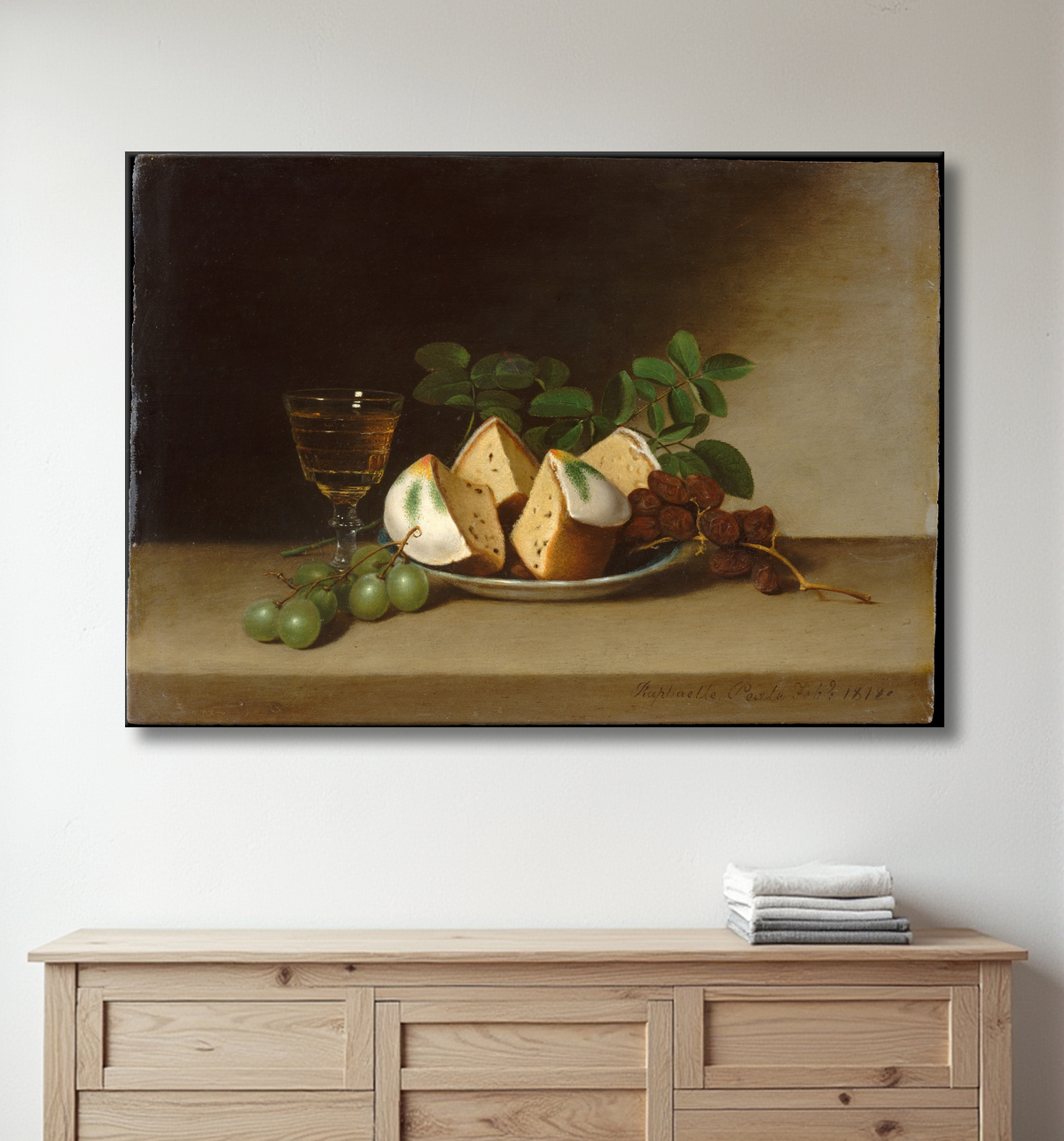 Reproduction Nature morte au gâteau de Raphaelle Peale avec decor
