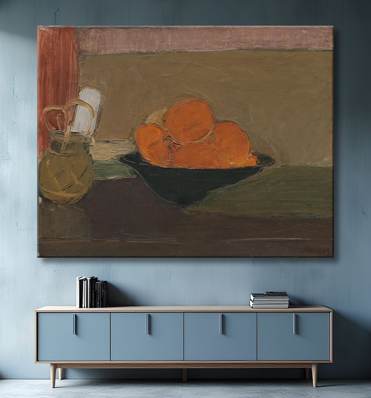 Reproduction Nature morte aux oranges de Ibsen, Immanuel avec decor