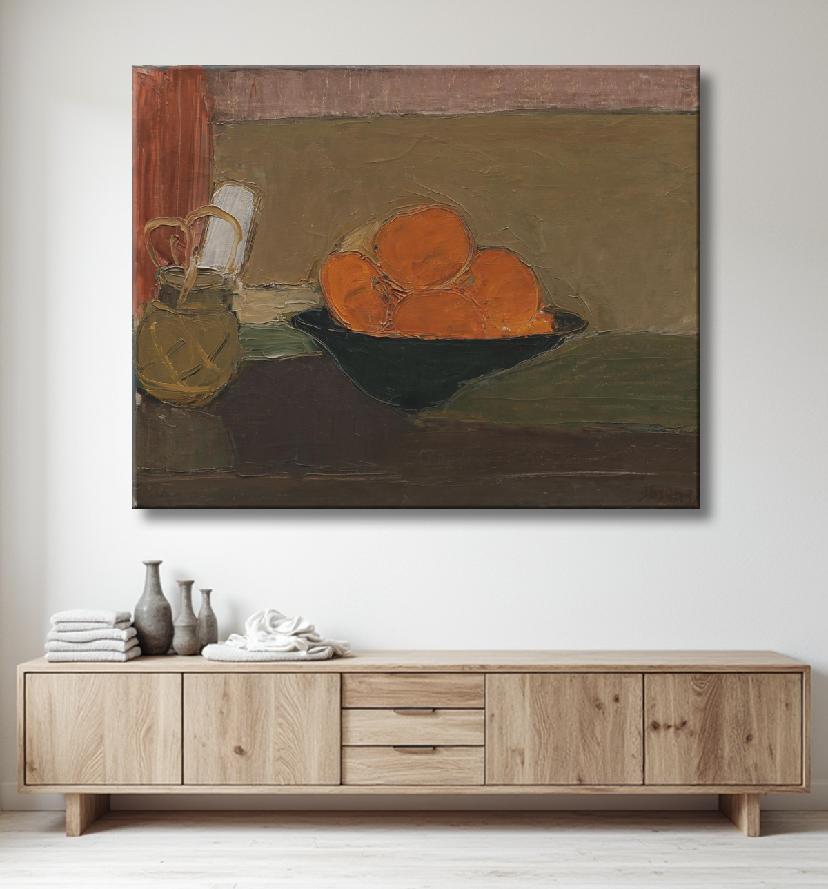 Reproduction Nature morte aux oranges de Ibsen, Immanuel avec decor