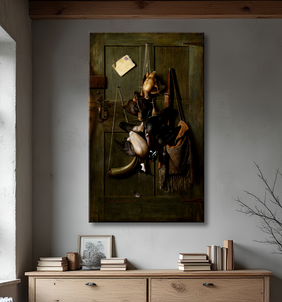 Reproduction Nature Morte De Porte De Cabine de Richard La Barre Goodwin, born Albany, NY 1840-died Orange, NJ 1910 avec decor