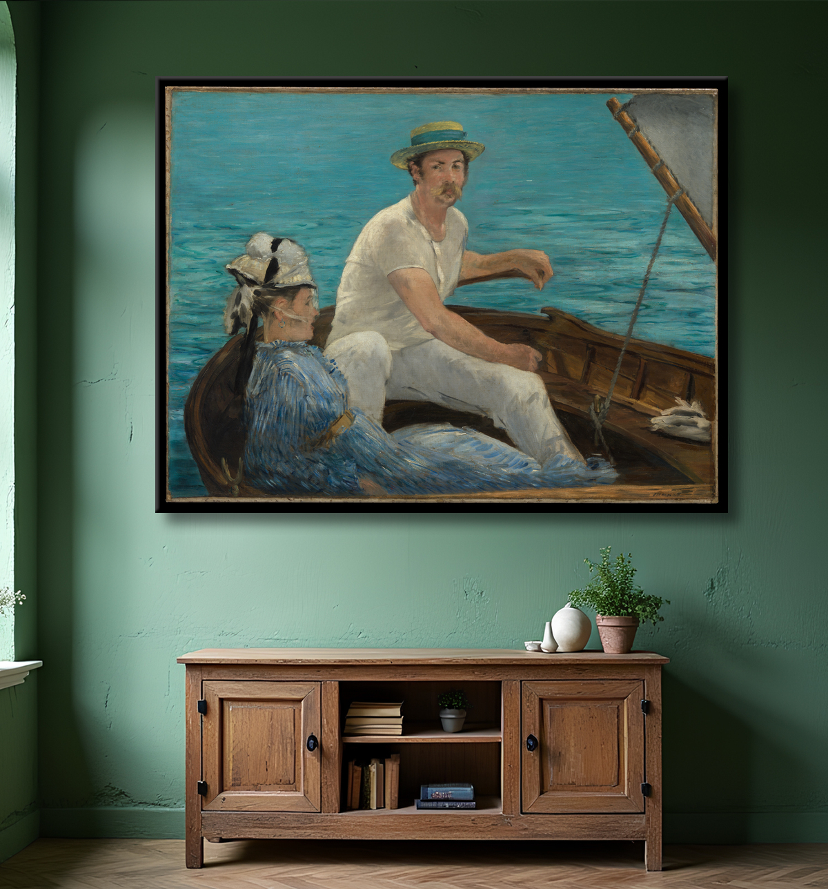 Reproduction Nautisme de Edouard Manet avec decor
