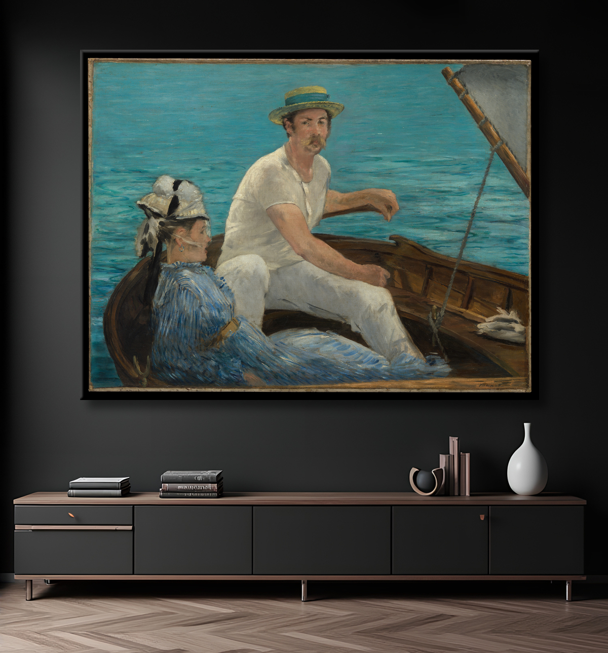 Reproduction Nautisme de Edouard Manet avec decor