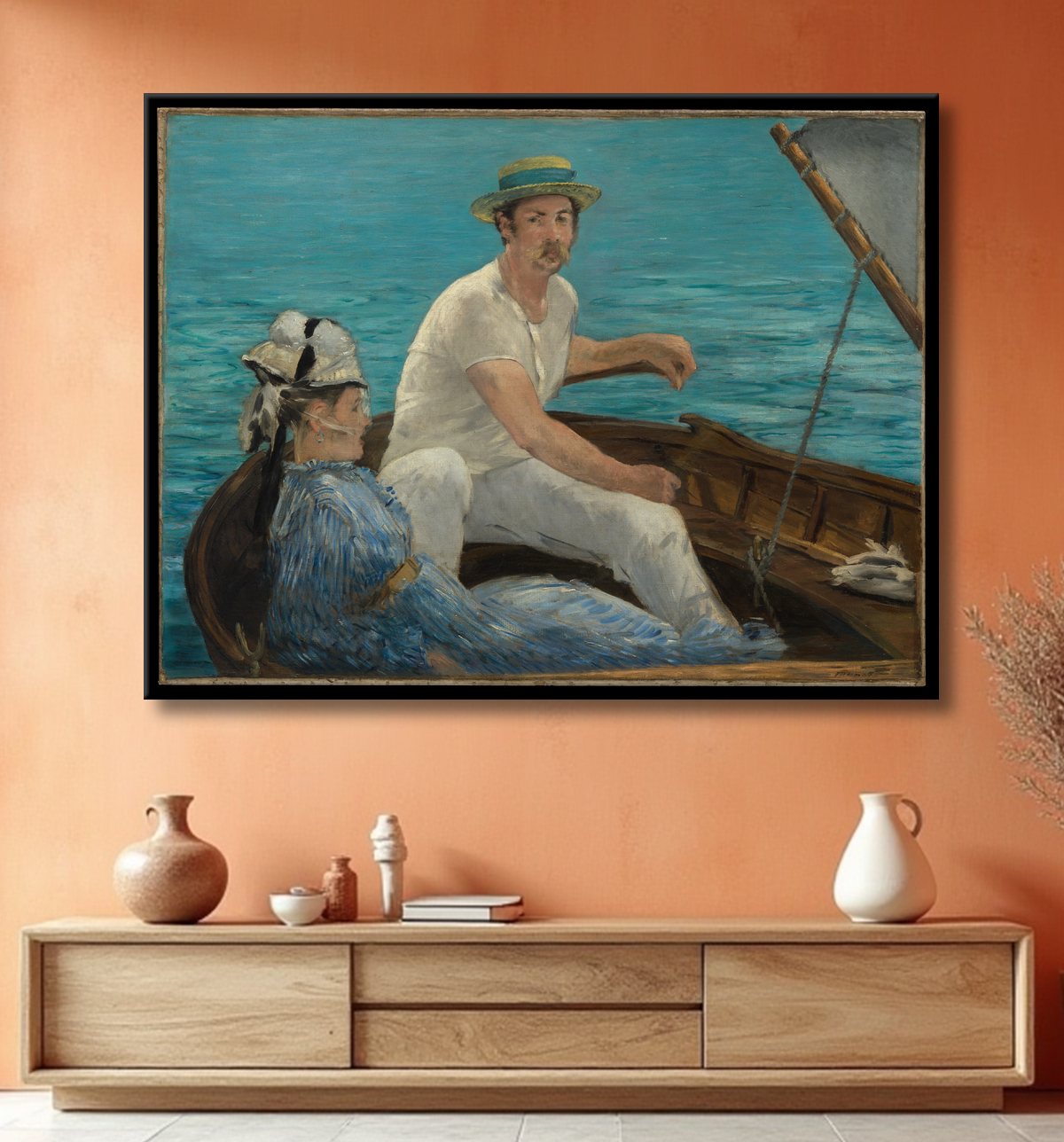 Reproduction Nautisme de Edouard Manet avec decor