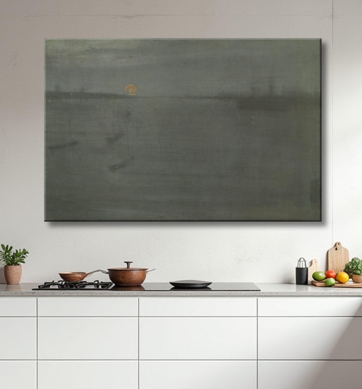 Reproduction Nocturne : bleu et or—Southampton Water de James McNeill Whistler avec decor