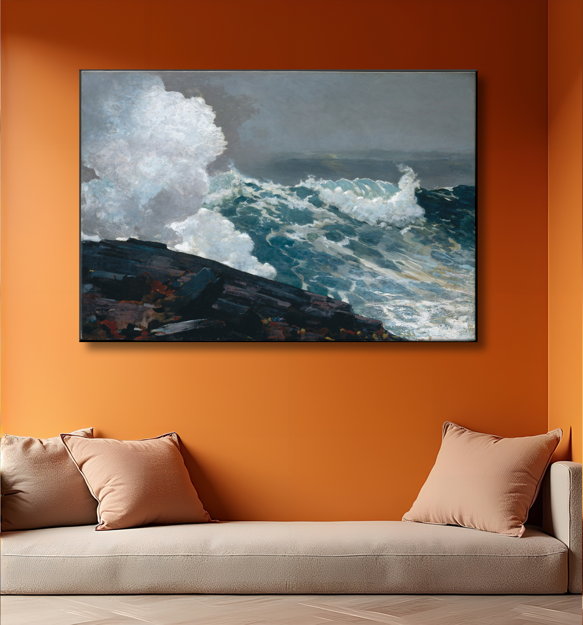 Reproduction Nord-Est de Winslow Homer avec decor