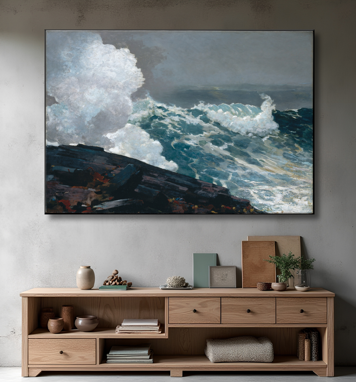 Reproduction Nord-Est de Winslow Homer avec decor
