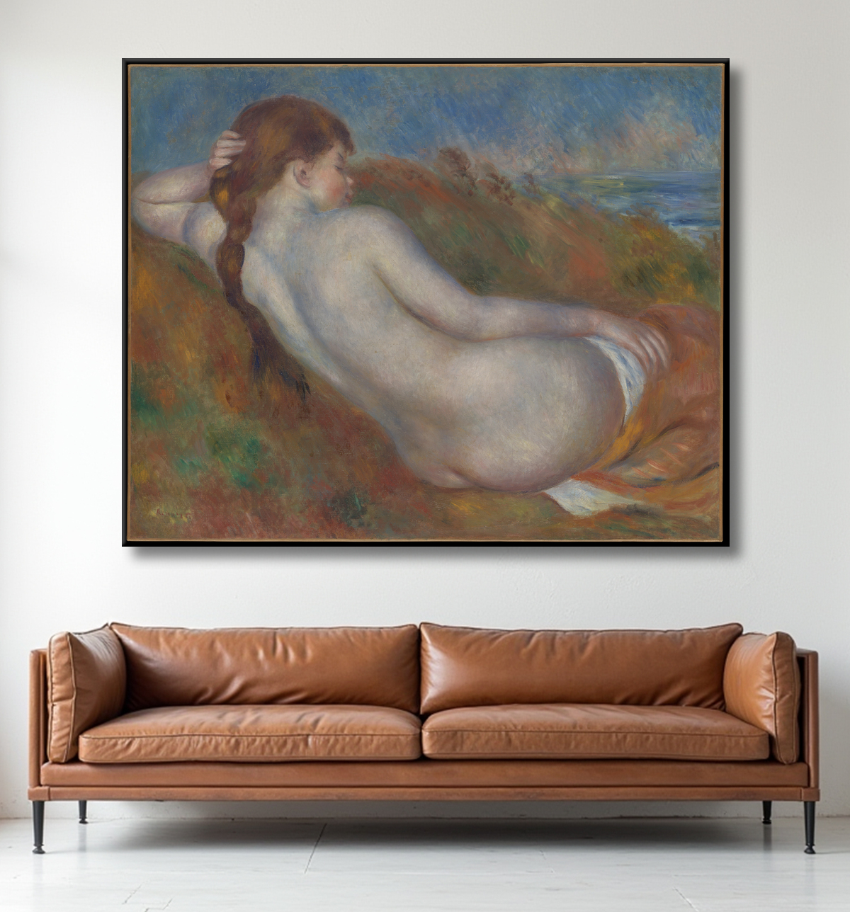 Reproduction Nu allongé de Auguste Renoir avec decor