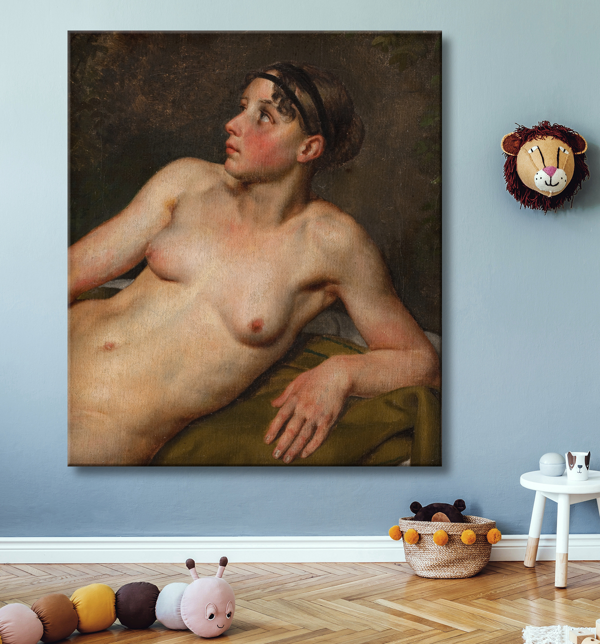 Reproduction Nu féminin allongé de Eckersberg, C.W. avec decor