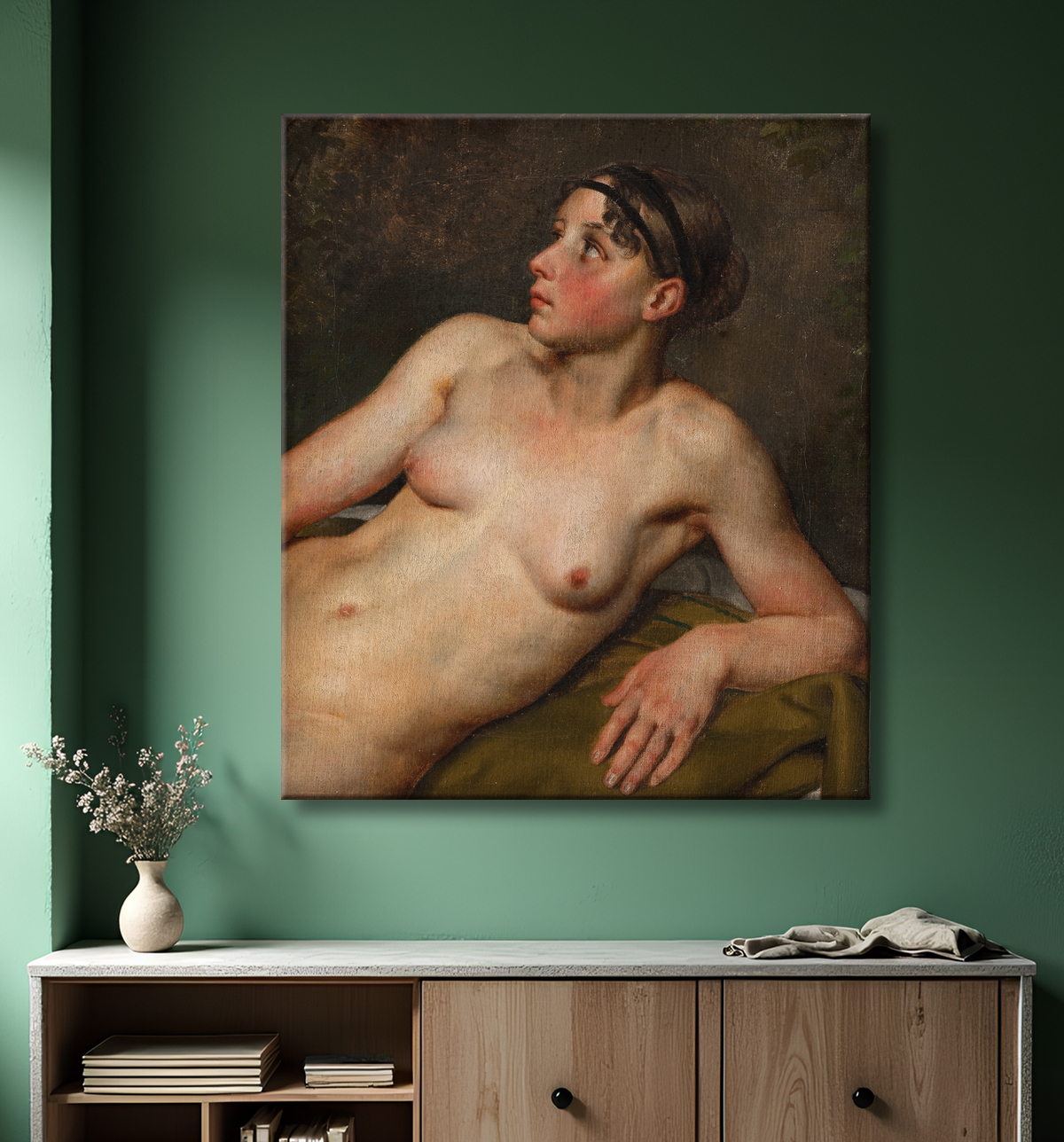 Reproduction Nu féminin allongé de Eckersberg, C.W. avec decor