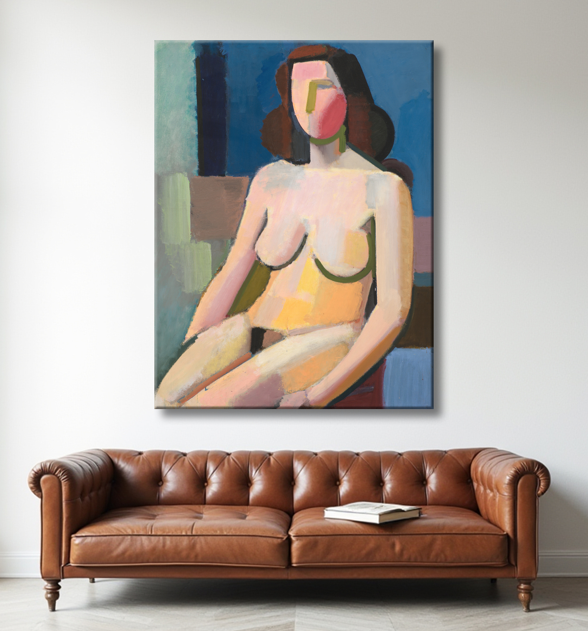 Reproduction Nu féminin assis de Lundstrøm, Vilhelm avec decor