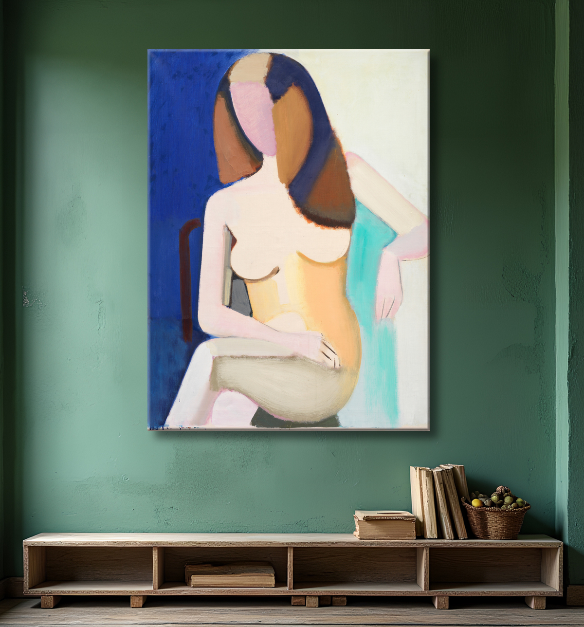 Reproduction Nu féminin assis de Lundstrøm, Vilhelm avec decor