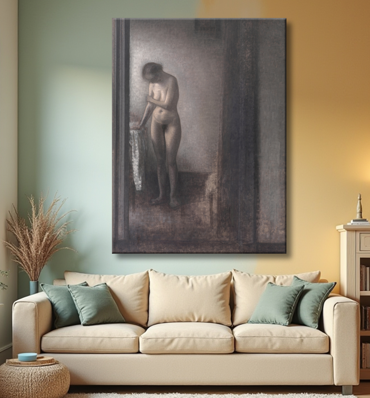 Reproduction Nu féminin debout de Hammershøi, Vilhelm avec decor