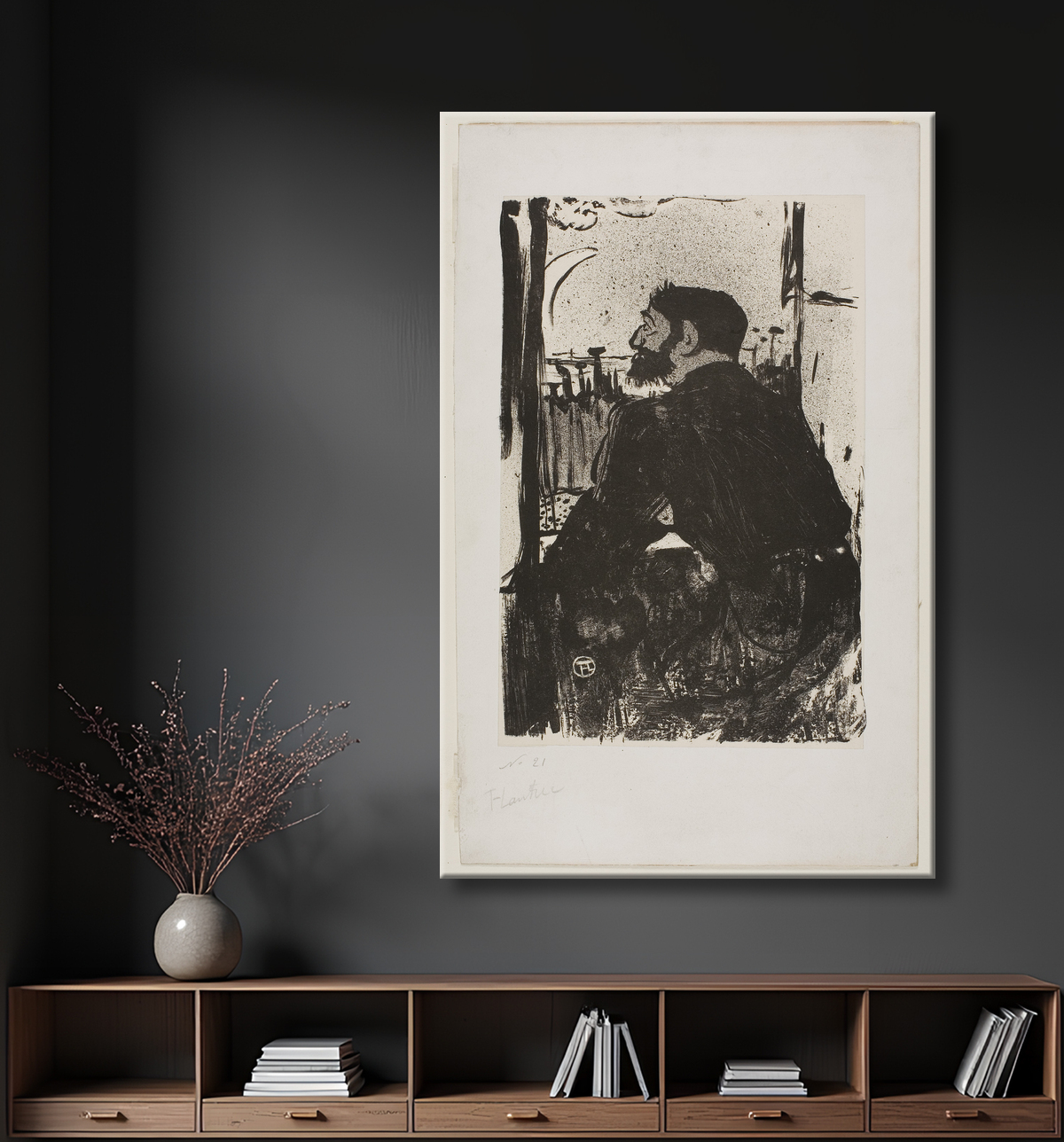Reproduction nuit blanche de Henri de Toulouse-Lautrec avec decor