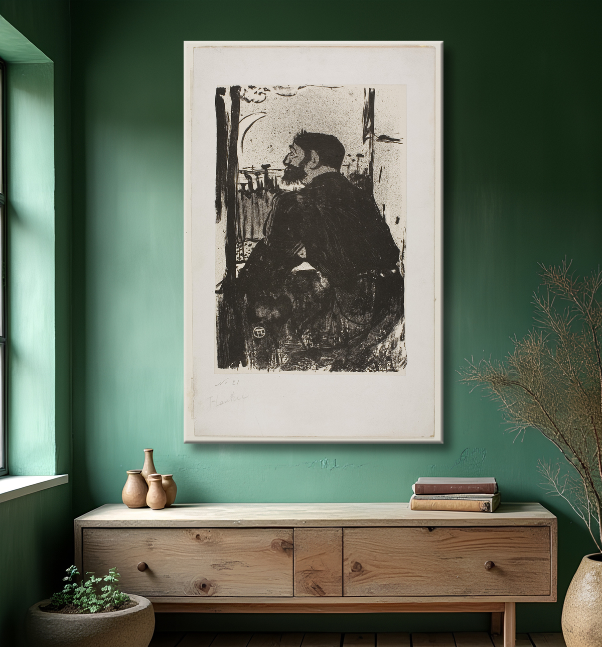 Reproduction nuit blanche de Henri de Toulouse-Lautrec avec decor
