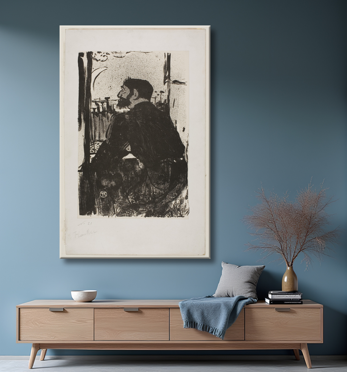 Reproduction nuit blanche de Henri de Toulouse-Lautrec avec decor