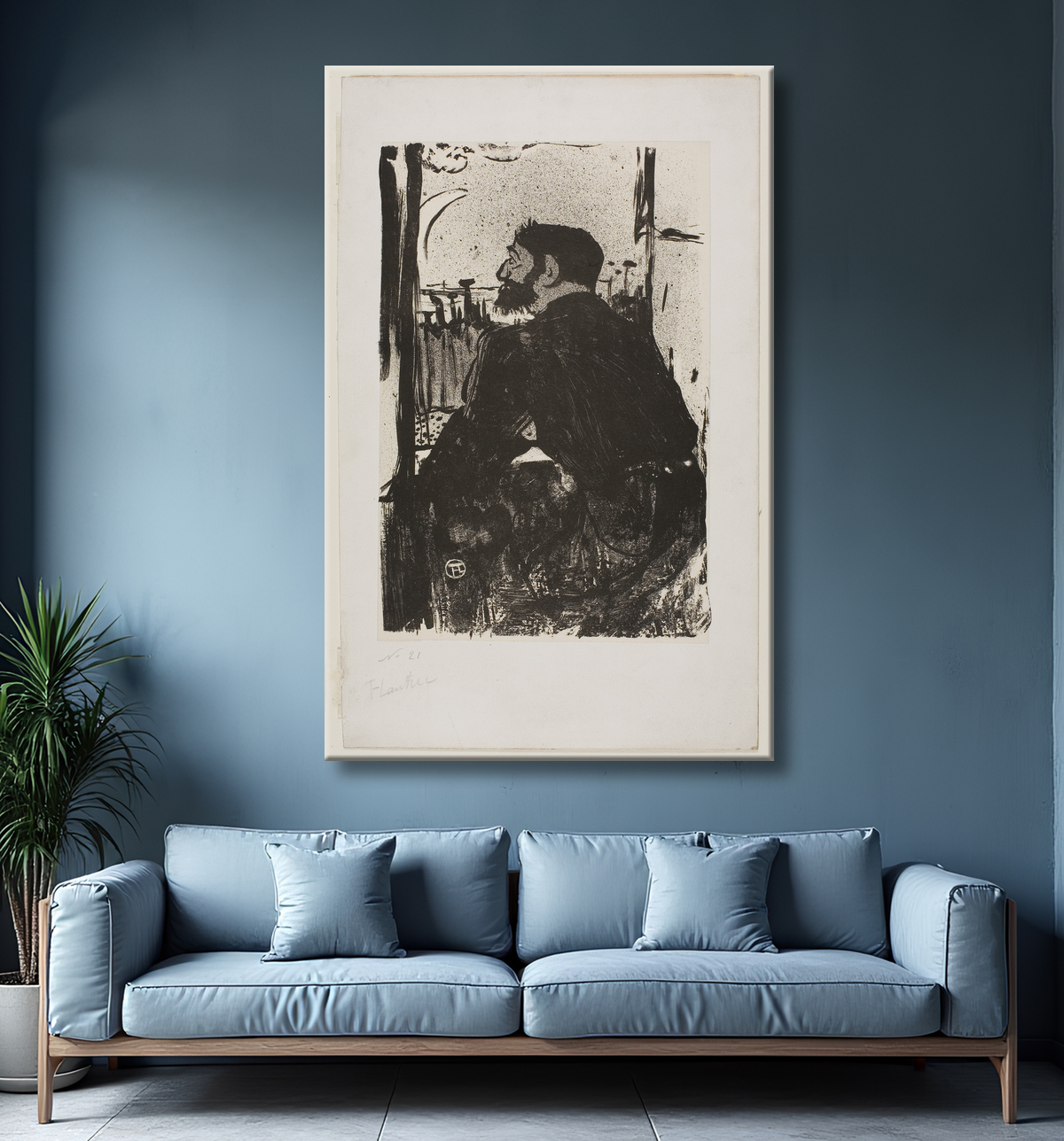 Reproduction nuit blanche de Henri de Toulouse-Lautrec avec decor