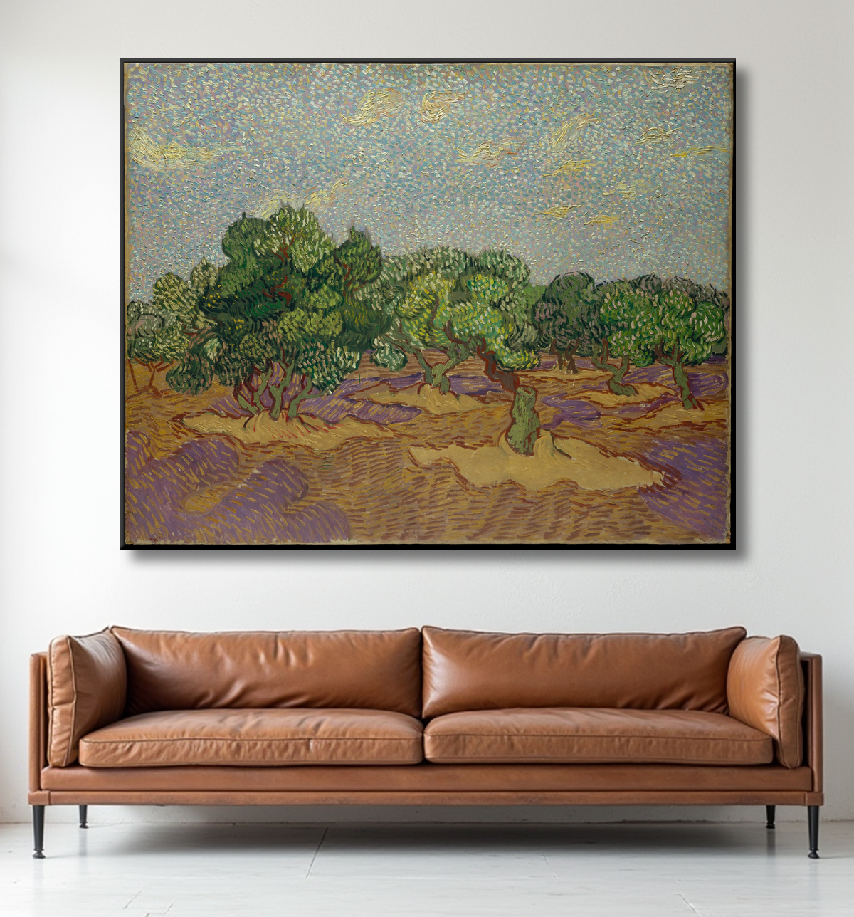 Reproduction Olivier de Vincent van Gogh avec decor
