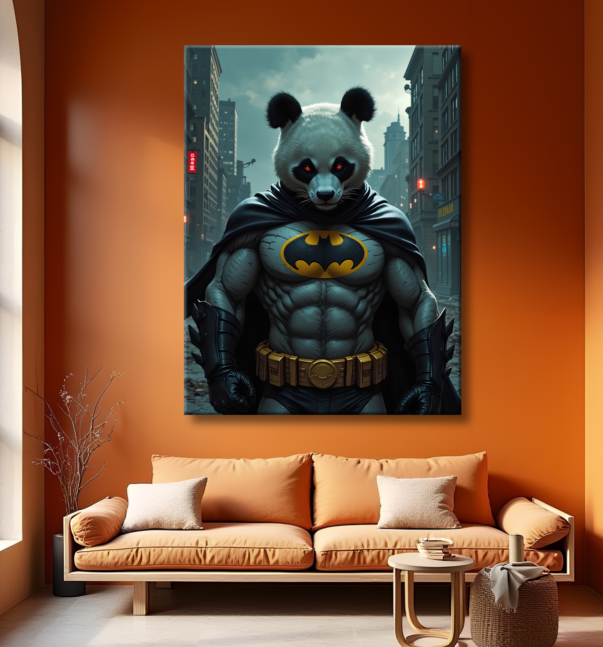 Tableau panda super-héros | Décoration originale et moderne avec decor