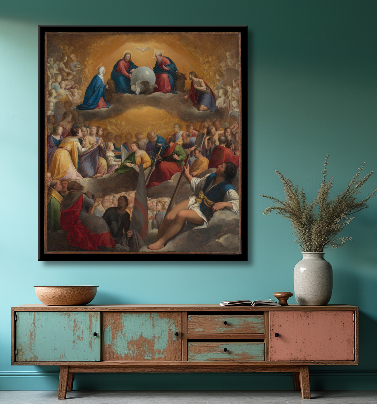 Reproduction paradis de Carlo Saraceni avec decor