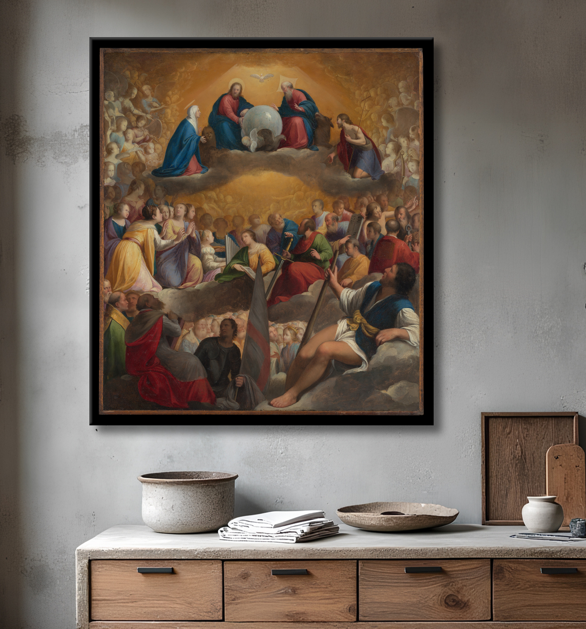 Reproduction paradis de Carlo Saraceni avec decor