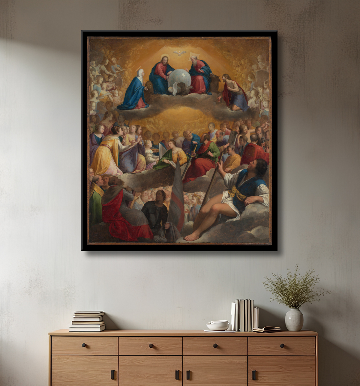 Reproduction paradis de Carlo Saraceni avec decor