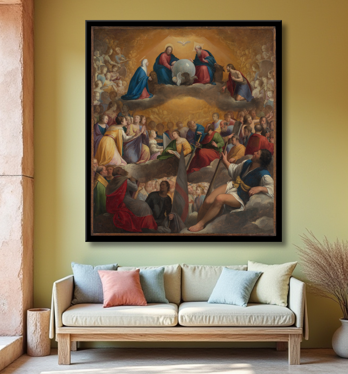 Reproduction paradis de Carlo Saraceni avec decor