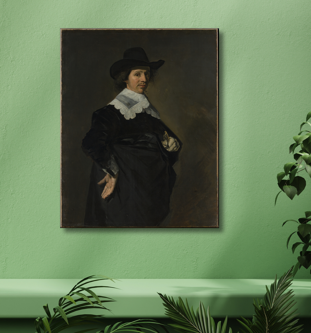 Reproduction Paulus Verschuur (1606-1667) de Frans Hals avec decor