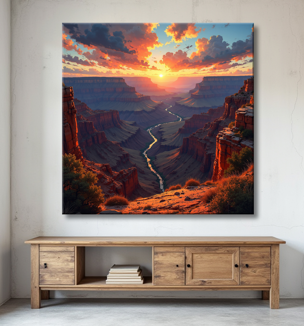 Tableau paysage Grand Canyon avec decor