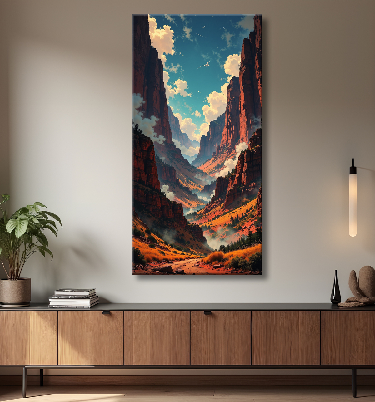 Tableau paysage Grand Canyon avec decor
